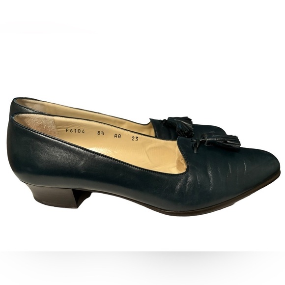 Cole Haan Blue Soft Leather Tassel Loafers Women's Size 8.5 Italy Classics - Picture 4 of 10